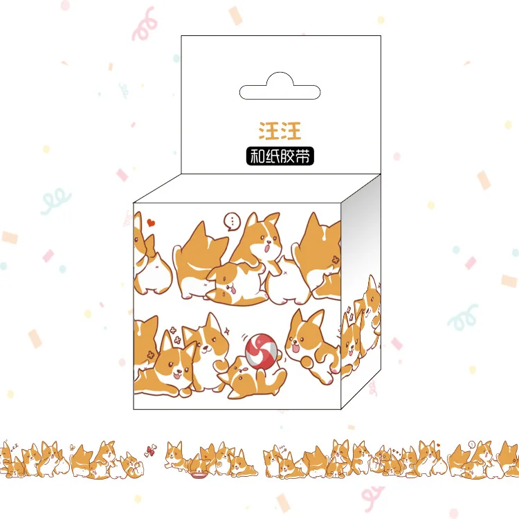1.5cm*5m Cute Cat Dog Q Version Cartoon Washi Tape Adhesive Tape DIY Scrapbooking Sticker Label Masking Tape 3