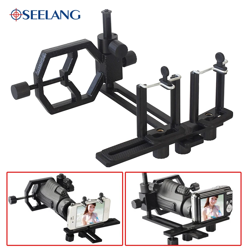 

Multifunction Universal Cell Phone Adapter Clip support For Mount Spotting Scope 25-48mm Eyepiece Binocular Monocular Telescope