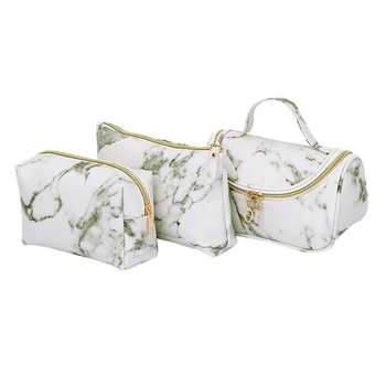 

Portable Toiletry Bag Marble Makeup Bag Beauty Cosmetic Organizer Tote Toiletry Bag