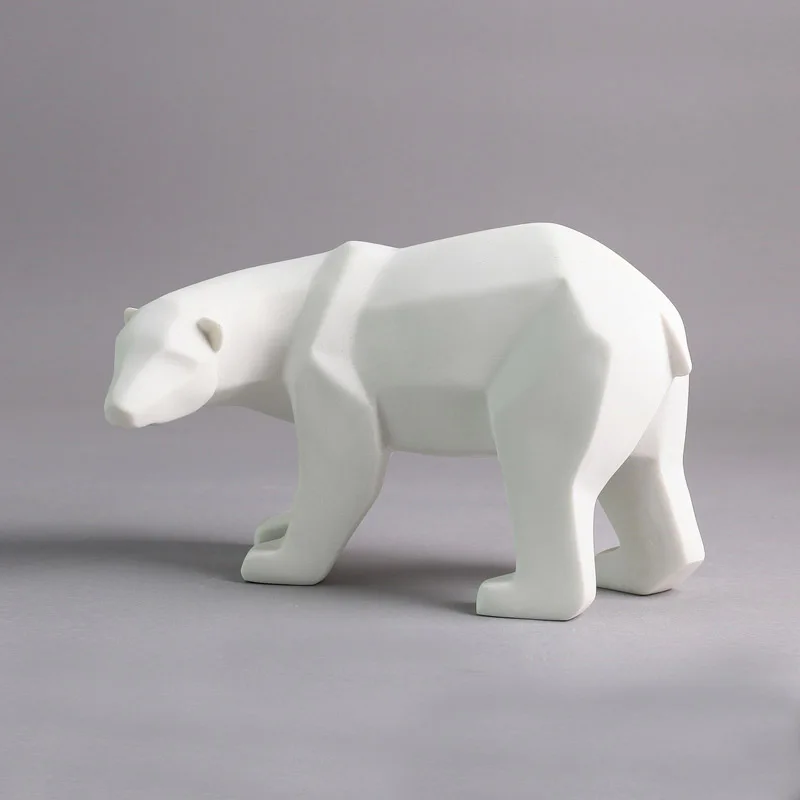 

Modern simple bear geometric animal ornaments statue figurine Nordic decorations