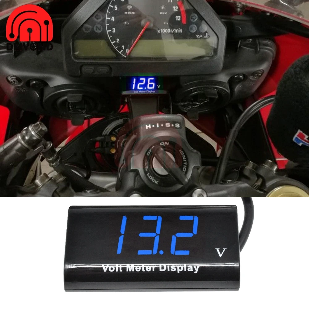 IPX6 0,56 дюймов синий DC 3 V-18 V светодиодный цифровой Дисплей Напряжение метр тестер Панель Водонепроницаемый вольтметр для автомобиля, мотоцикла, велосипеда