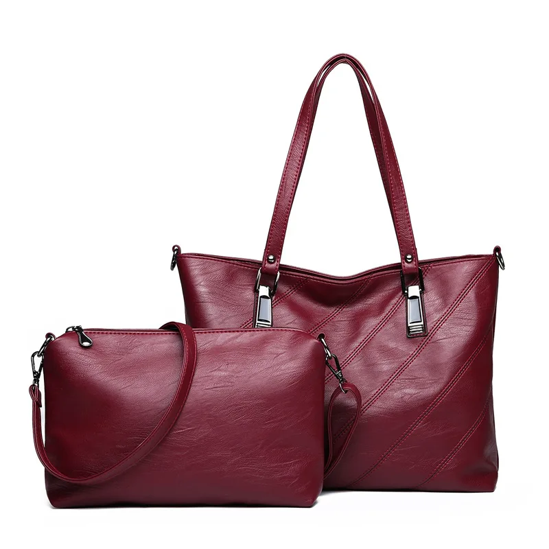 

2019 New Style WOMEN'S Bag Trendy Two-Piece Set Different Size Bags Fashion Joint Shoulder Bag/ Hand Bag Shoulder Large Bag