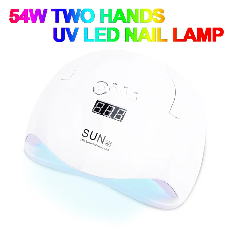 

54W Nail Lamp UV Lamp Electric 36pcs Dual Light Nail Dryer Auto Sensor Timer Manicure Tools for Curing Two Hands Hard Gel Polish