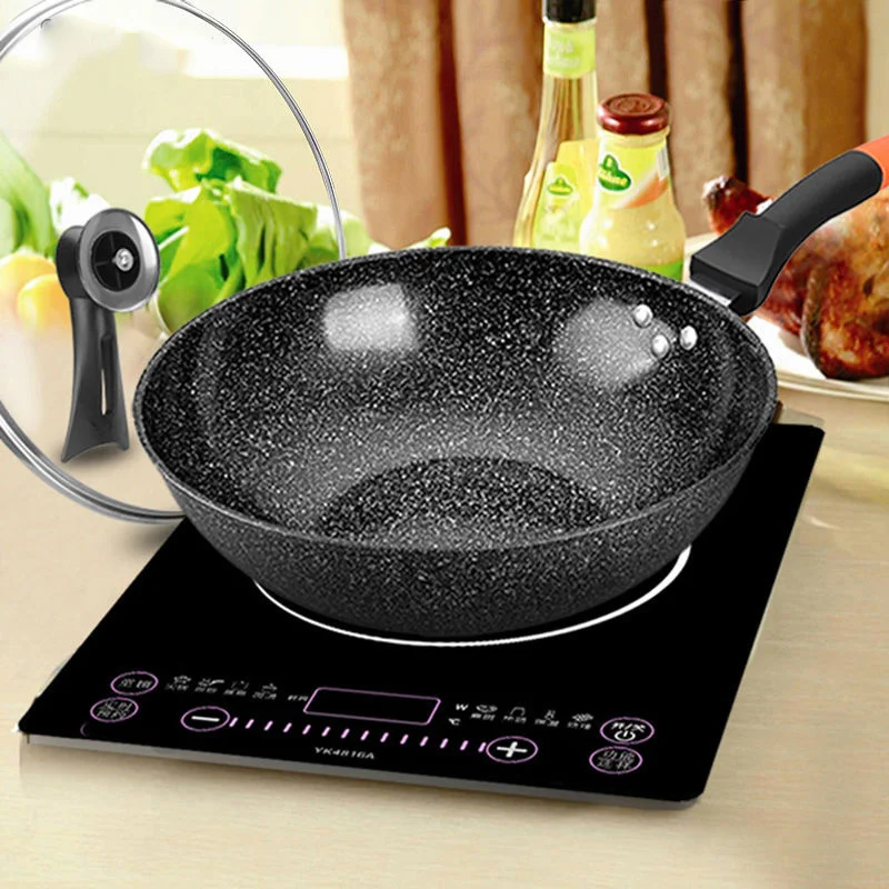 Сковорода Maifan Stone Wok антипригарная сковорода без дыма индукционная плита газовая