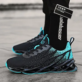

Men breathable running shoes lightweight men sports shoes New explosive blade warrior version flying woven TPU standard sneakers
