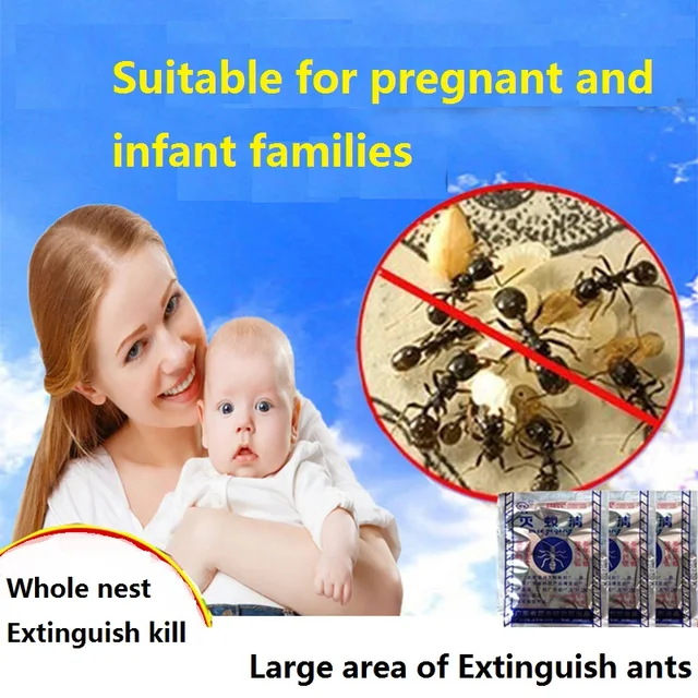 20Db Erőteljes Gyilkos Csali Por Hangyák Hlans Piros Sárga Fekete Hangya Háztartási Kártevőirtás - Image 2