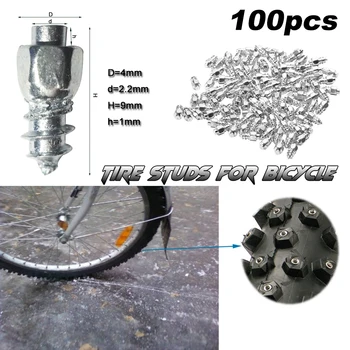

9 Mm Carbide Screw Tungsten Tire Studs Snow Spikes Anti-Slip Anti-ice For Bikes/Motorcycles With Installation Tool