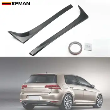

EPMAN 2pcs Rear Window Side Spoilers Glossy Canard Canards Splitter For VW Golf 7 7.5 MK7 MK7.5 Standard Bumper 14-18 EPCY431BK