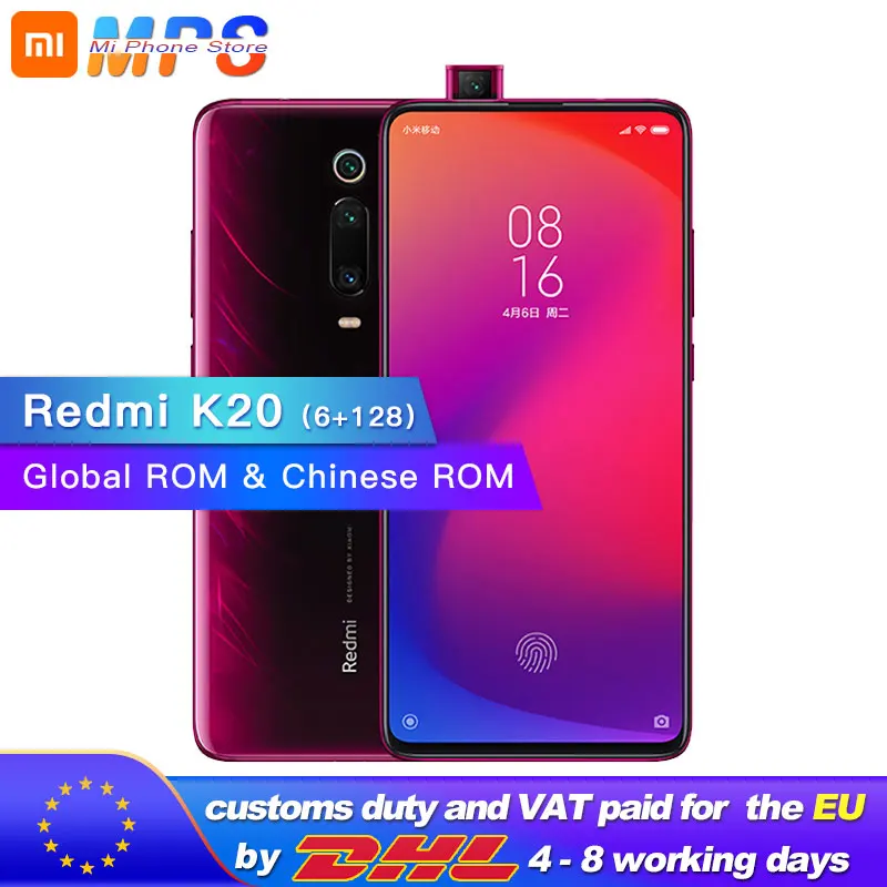 

Global Rom Xiaomi Redmi K20 6GB 128GB Mobilephone Snapdragon 730 48MP Rear Camera Pop-up Front Camera 4000mAh 6.39" AMOLED