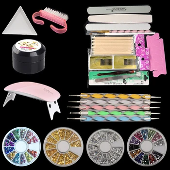 

23Pcs / set Manicure Beginners DIY Light Therapy Nail Combination Set Nail Glitter Tool Phototherapy Glue Combination