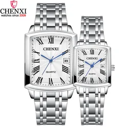 Fashion Couple Watches Women Men Watch Lover's Gift Clock Silver Stainless Steel Calendar Retro Classic Watch 3ATM Waterproof
