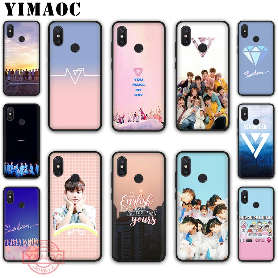 Мягкий чехол YIMAOC Seventeen JUN DK JOSHUA kpop для Xiaomi Mi 10 9 8 SE 6 A1 A2 A3 Lite F1 9T Pro CC9E Max 3 | Мобильные