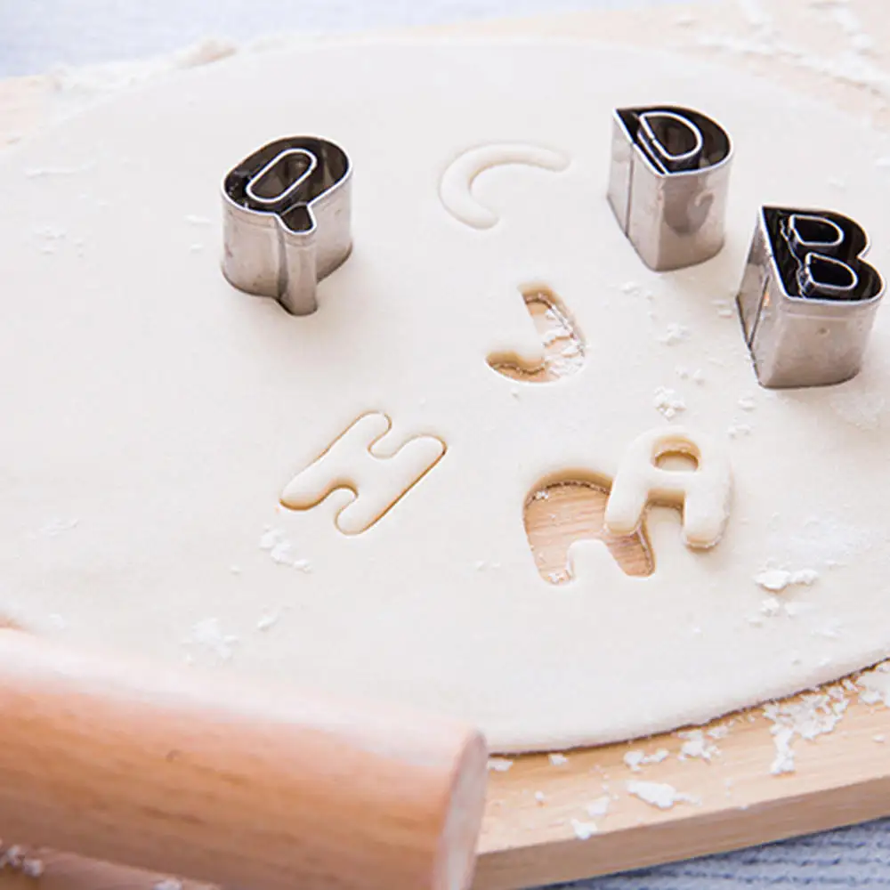 Нержавеющая сталь DIY для выпечки печенья Печатный резак Английский алфавит, буквы, цифры формы для печенья Набор выпечки инструменты