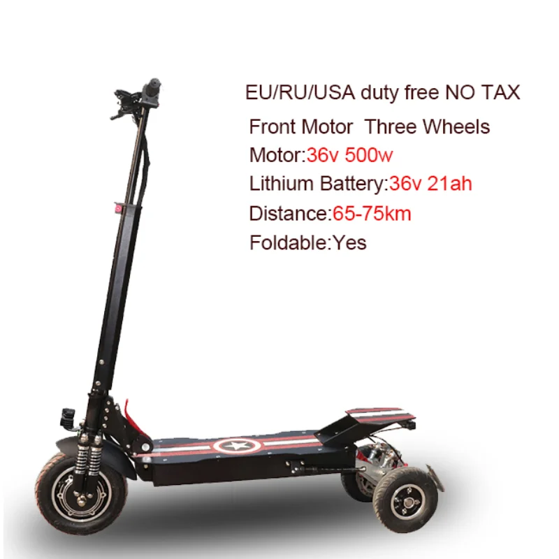 3 Wheels Electric Scooter Electric Longboard Escooter for Electric Skateboard Scooter Electrico Patinete Electrico Adulto - Цвет: 500W 36V21Ah