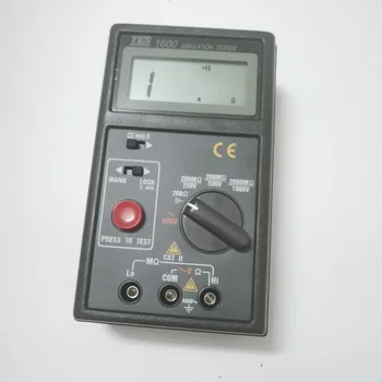 

TES-1600 Insulation Tester Digital Readout Easy to Obtain By "0.65" LCD Display, Power Lock Swith (3 Minute) Simplifies the Meas