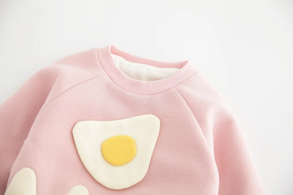Baby plus velvet sweater autumn and winter new men and women baby foreign gas thick cotton coat pouch egg winter clothing