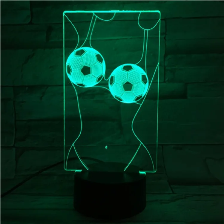 Детская 3d лампа для футбола, светодиодный ночной Светильник C Ronaldo Home Deocration Luminaria, подарок на день рождения для мальчика, Messi, настольный ночник, светильник для футбола - Испускаемый цвет: 5