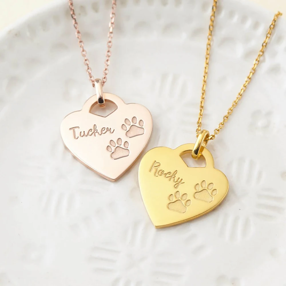 FYW персонализированные по отпечаткам пальцев ожерелье любимая подвеска в форме сердца Подарки для женщин ювелирные изделия лучший подарок памятной памяти