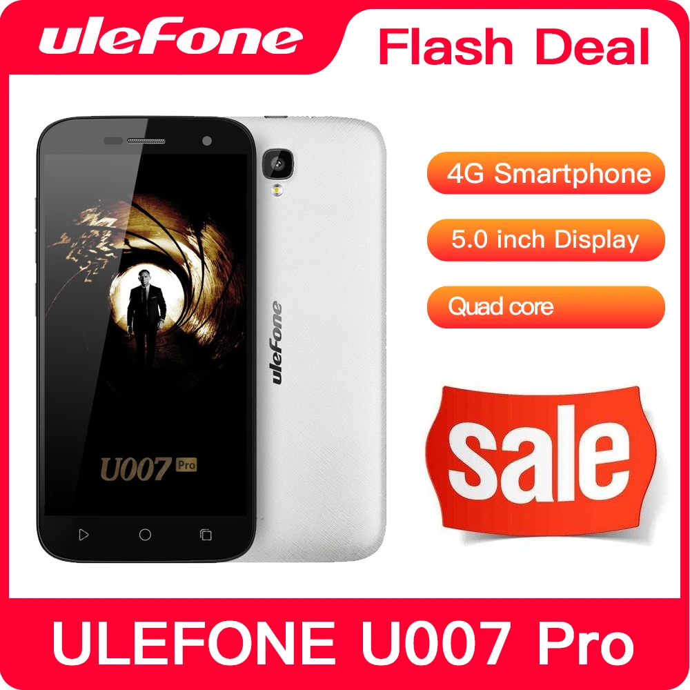 Чехол-накладка Ulefone U007 Pro мобильный телефон 5 дюймов HD 1280x720 MTK6735 4 ядра Android 6 0 1 ГБ