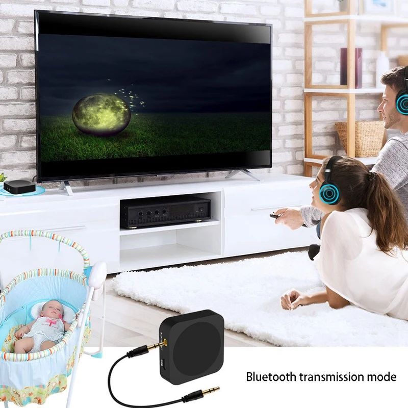2 in 1 Bluetooth 4 2 Transmitter Receiver Bluetooth o Adapter 3 5mm AUX APT X for TV Headphones Speaker