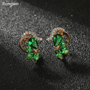 

AAA Colorful Cubic Zirconia Stud Earrings Luxury Small Crystal Quality Jewelry Earrings For Woman Girl Birthday Party Gifts