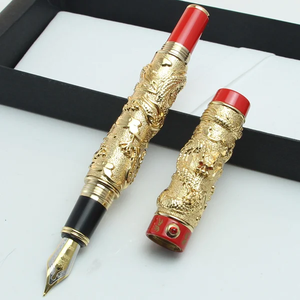 style 5 Luxus школьные принадлежности JINHAO брендовая ручка античный серебряный драконы фонтан boligrafos canetas kawaii канцелярские принадлежности canetas - Цвет: style 5