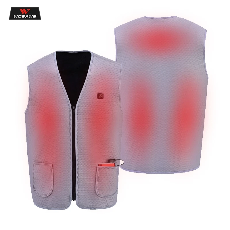 

Electric Heated Vest Heating Waistcoat USB Thermal Warm Cloth Winter Motorcycle Jacket Heating Vest for Skiing Fishing Hiking