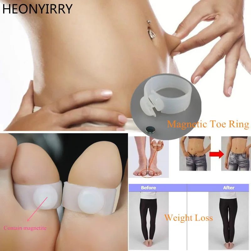 Magnetic Therapy Slimming Toe Rings Fast Lose Weight Burn Fat Reduce Fats Body Silicone Foot Massage Face Lift Devices |