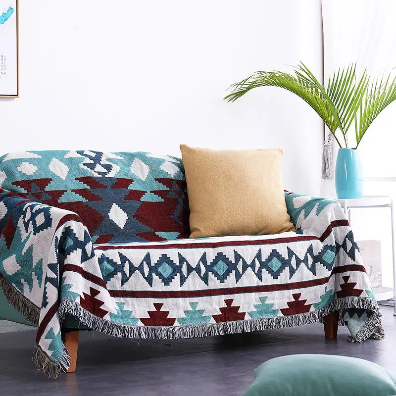 

Online Celebrity New Style Full Coverage Sofa Cover Pastoral Style Decoration Model Dust Cover Cloth Double-Sided Use Sofa Cover