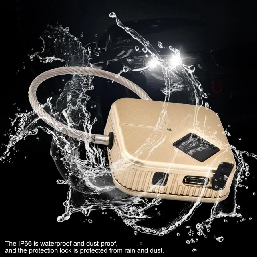 

Fingerprint Lock Smart Fingerprint Lock Keyless Padlock For Door Box Bag Waterproof IP66 can save 10 Sets of Fingerprints HOT