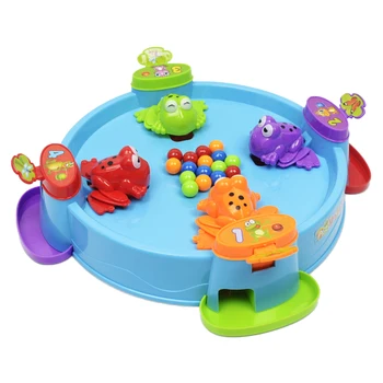 

Table Toy With 4 Frogs 16 Multicolored Balls Game For Development