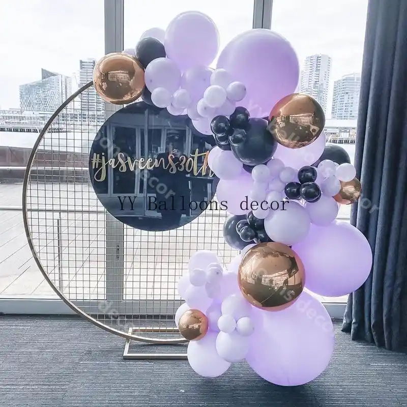 Purple Rose Red Balloon Garland Arch Kit Adult Birthday Balloons