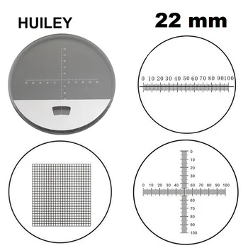 

22mm Diameter Micrometer Scale Microscope Optical Eyepiece Scale Calibration Cross Ruler Grid Scale for Microscope Binoculars