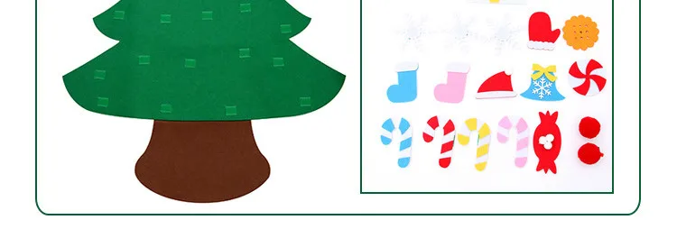 New Year Gifts Kids DIY Felt Christmas Tree Decorations Christmas Gifts for New Year's Door Wall Hanging Ornaments