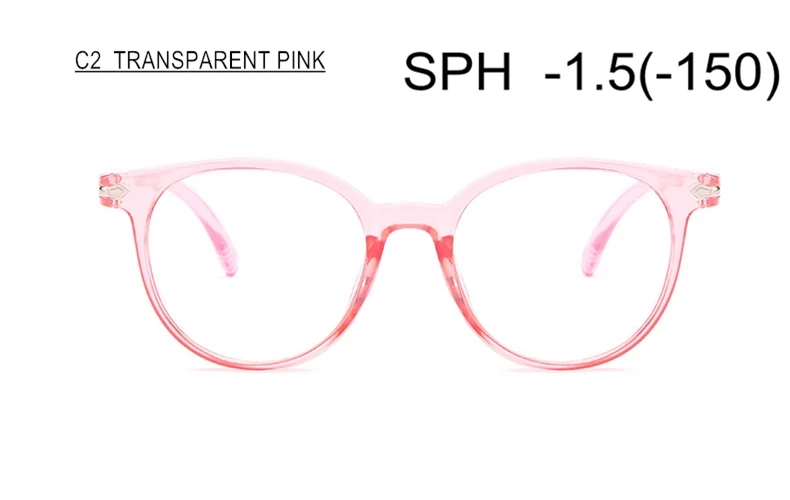 C2 (-1.5) SWOKENCE Prescription Glasses For Nearsighted Men Women Myopia Glasses Dioptre-0.5 to-6.0 Spectacles For Shortsighted F108 - Цвет оправы: C2 (-1.5)