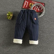 Зимний стиль, корейский стиль, модные детские штаны на гусеничном ходу, вельветовые, двухслойные, толстые, на гусеничном ходу, для малышей, можно открыть промежность