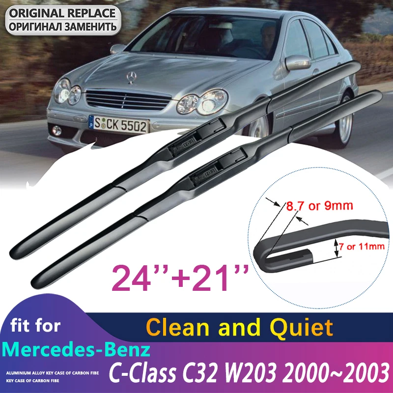 Per Mercedes-Benz Classe C C32 W203 2000 ~ 2003 2001 2002 Parabrezza Anteriore Tergicristalli Auto Tergicristallo Accessori Auto