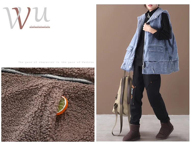 Max LuLu, зимняя модная Корейская женская одежда, Женский утепленный Меховой жилет с капюшоном, винтажный двусторонний джинсовый жилет