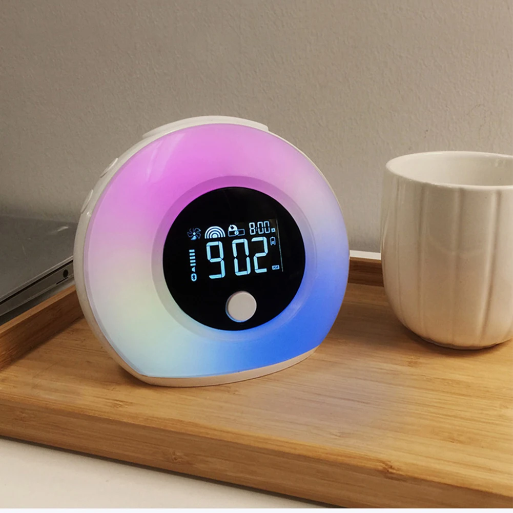 

With Bluetooth Speaker Dimmable Night Lamp Gift Vibration Sensor Color Changing Smart Alarm Clock Bed Led Sleep Kids Mood