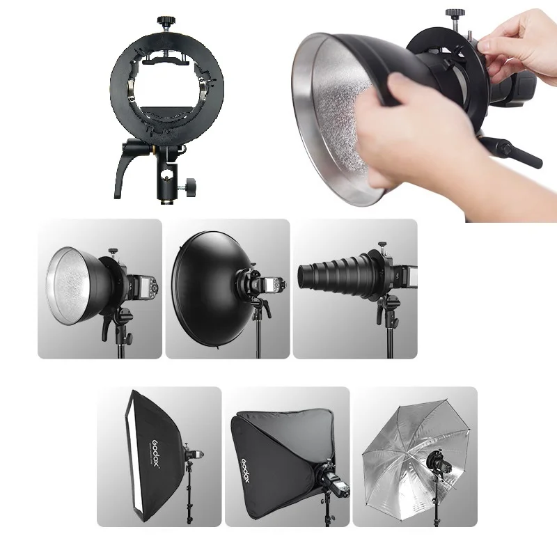 Кронштейн Godox S2 Speedlite S-Type для V1 AD200Pro AD400Pro AD200 V860II точное управление наклоном