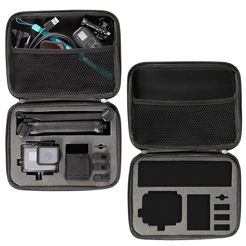 TELESIN M/S/L Размер Сумка Чехол Коробка для GoPro Hero 8 7 6 5 4 3 2 SJCAM SJ4000 для Xiaomi Yi 4K 4K+ сумка для камеры чехол Аксессуары - Цвет: Medium Size