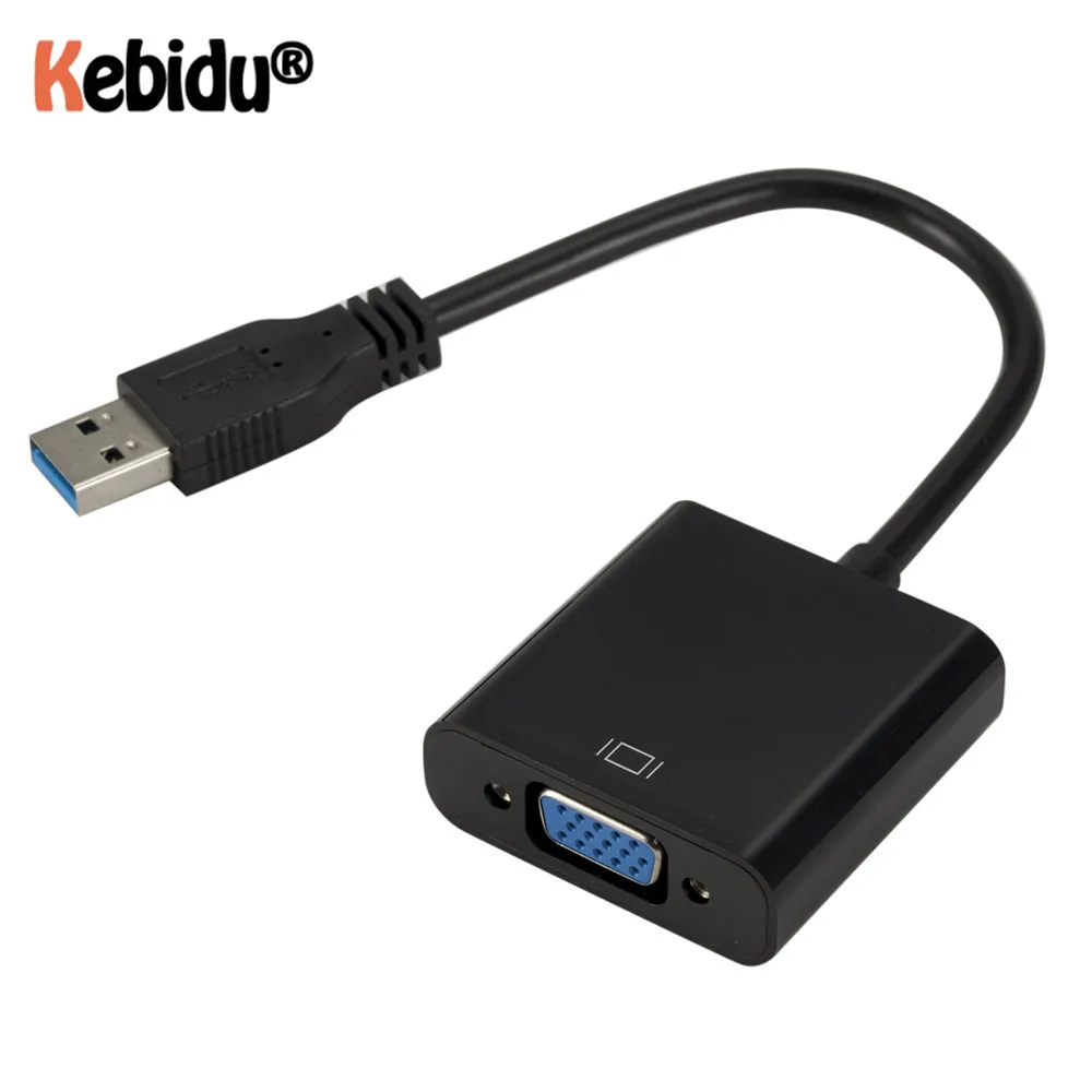 Адаптер Kebidumei с USB 3,0 на VGA, внешняя видеокарта, мультипреобразователь дисплея для Win 7/8/10, настольного ПК, проектора, монитора Адаптер Kebidumei с USB 3,0 на VGA, внешняя видеокарта, мультипреобразователь дисплея для Win 7/8/10, настольного ПК, проектора, монитора