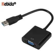 Kebidumei usb 3.0 para vga adaptador de placa vídeo externo multi display conversor para win 7/8/10 desktop computador portátil projetor monitor