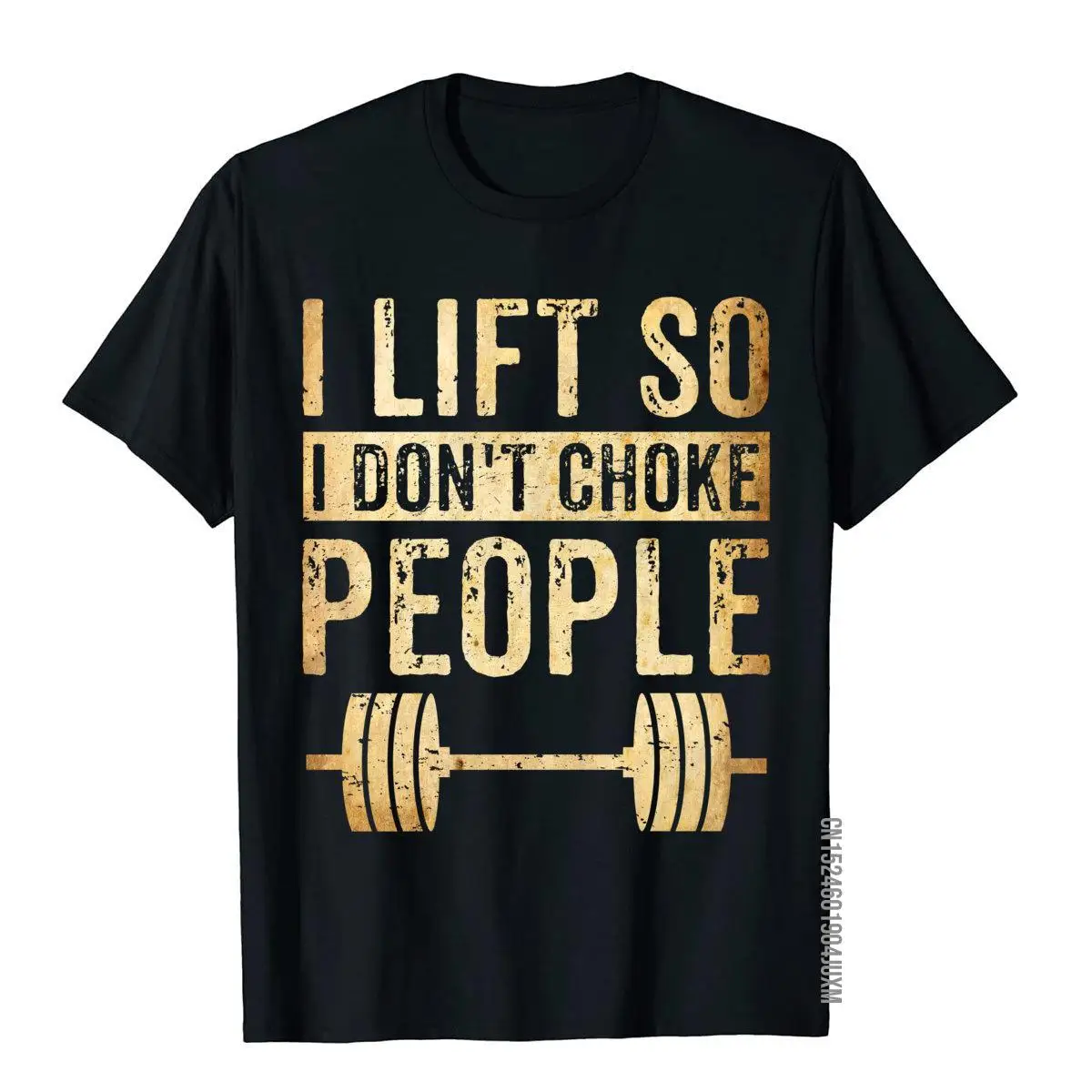 I Lift So I Don't Choke People - Weightlifting T-shirt__97A2035black