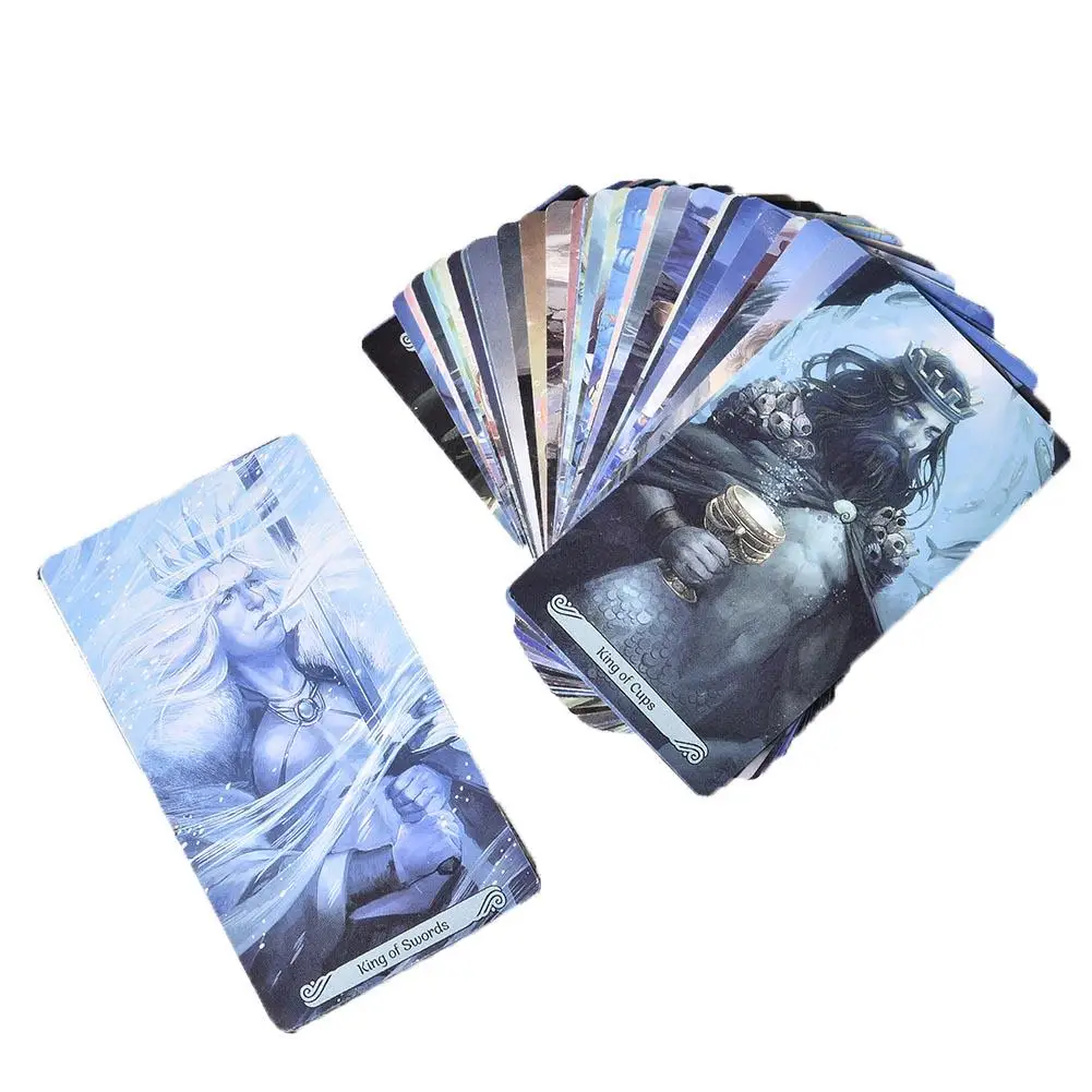 

78pcs Mermaid Tarot Board Games Cards English Version Tarot Deck Mysterious Tarot Family Party Cards Multiplayer Table Game
