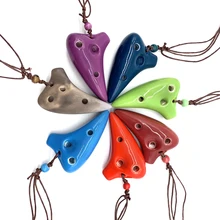 6 отверстий керамический окарина альт C подводный стиль музыкальный инструмент с ремешком музыкальная оценка для меломана и начинающих