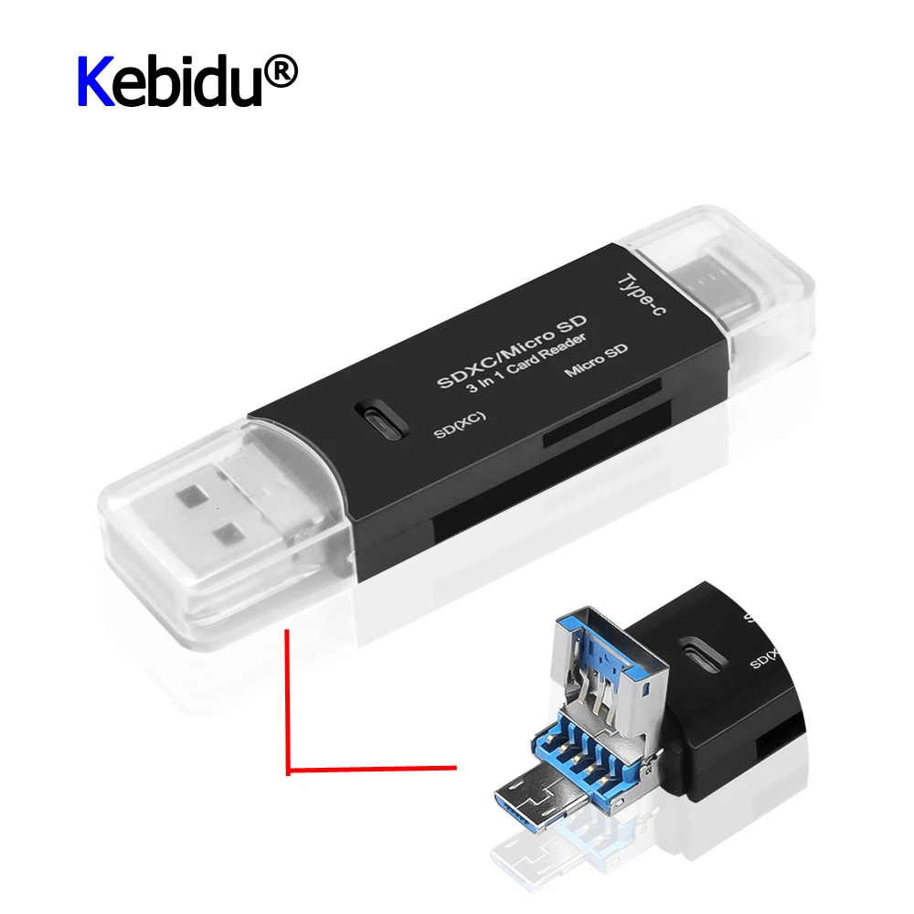 

USB Adapter SD Card Reader USB 3.0 OTG Micro USB Type C Card Reader For Micro SD TF USB Type-C OTG Adapter