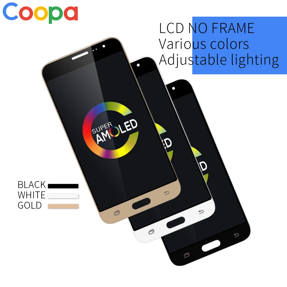 Супер AMOLED lcd для samsung Galaxy J3 J320 J320F J320H lcd дисплей кодирующий преобразователь сенсорного экрана в сборе с регулировкой яркости