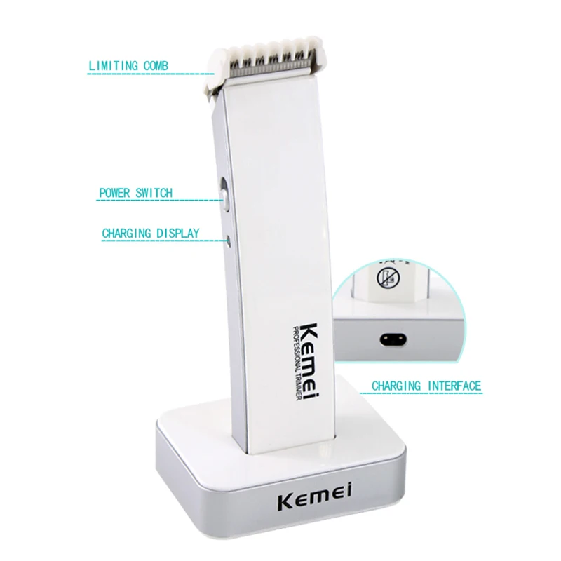 Kemei Professional Electric Trimmer Beard Rechargeable Men's Hair Clipper Hair Removal Children Hair Clipper KM-619