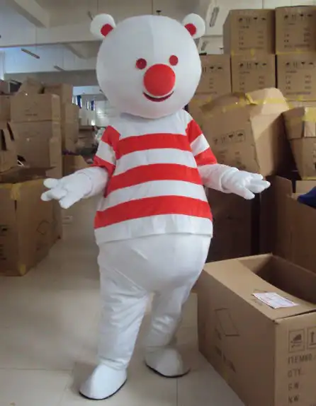 

New Version the red nose Classic Bear Mascot Costume Adult Birthday Party Fancy Dress Halloween Cosplay Outfits Clothing Xmas